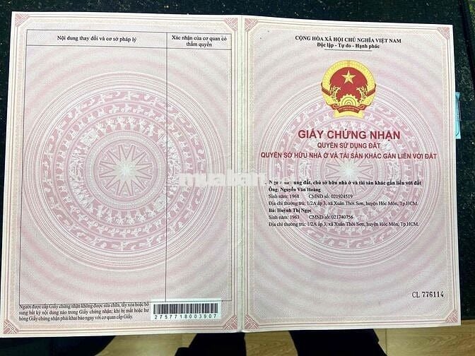 Nhà mặt tiền LT Kim Xuân Thới Sơn Hoc Môn chính chủ cần bán