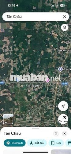 Đất Tân Châu Tây Ninh diện tích 207m2 ( 5x41) đường đất