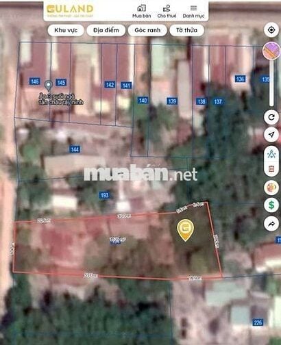 Chínhchủ cần bán đất xãTânHòa,TâyNinh-diệntích 1.488,4m²(400m² thổ cư)