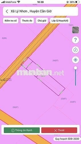 Bán Lô Đất Thỏi Cư Đường Số 8 xã Lý Nhơn huyện Cần Giờ TPHCM
