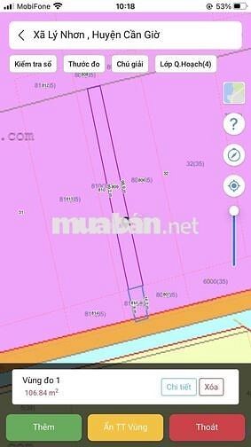 Bán Lô Đất Thổ Cư XC3 xã Lý Nhơn huyện Cần Giờ TPHCM
