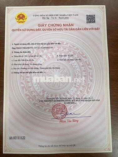🚘 Đất đẹp 50m² – hẻm thông, cách chợ Xóm Mới chỉ 50m – giá 4,95 tỷ