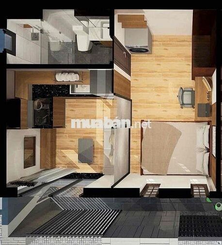 căn hộ studio 40m2 1PN tách bếp Cẩm Lệ Đà Nẵng