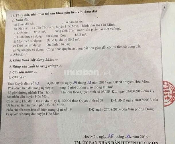 Nhà cấp 4 Hóc Môn ở hơn 10 năm, cần tiền bán lại với gía 820Tr, SHR