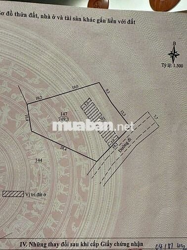 749m2 mặt tiền liên thôn Lộc Đức