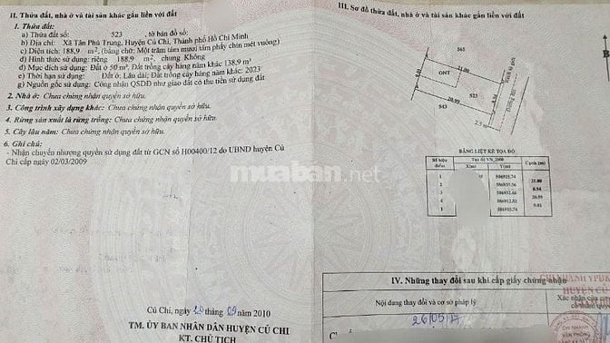 🔥Chủ cần bán lô đất ngay THCS Tân Phú Trung(9x21 | 188m2 – 1,9 tỷ)