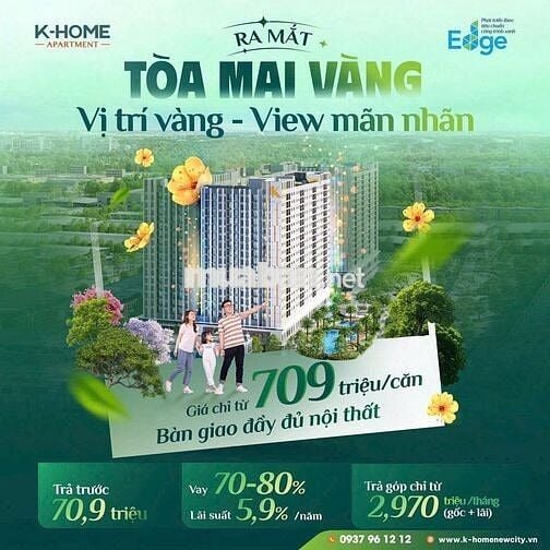 CĂN HỘ 2 PHÒNG NGỦ 70M2 CHUẨN XANH SINGAPORE TỪ 306 TRIỆU/CĂN
