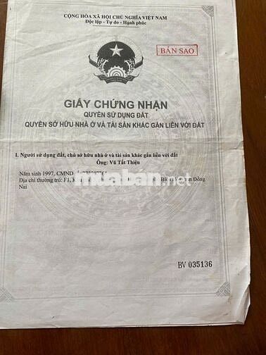 Bán đất giá rẻ tại Biên Hòa, Đồng Nai (979m2- 19ty500)
