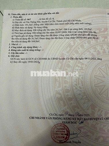 GIẢM NHANH CHO KHÁCH MUA LIỀN. 191m2. Tại Liêu Bình Hương. GIÁ CỰC SỐC
