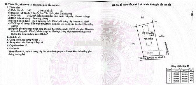 Bán đất mặt tiền 16m phường Tân Uyên, cạnh  ĐT746 và sông Đồng Nai