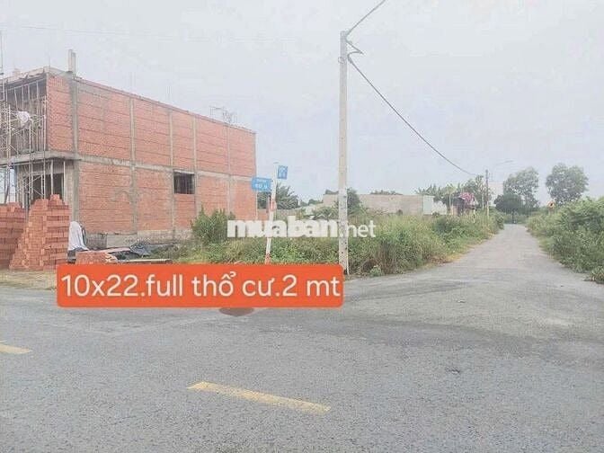 Bán Đất Thổ Cư - Củ Chi 10x22-100% Thổ Cư-Tân Thông Hội. Giá 1 tỷ 970