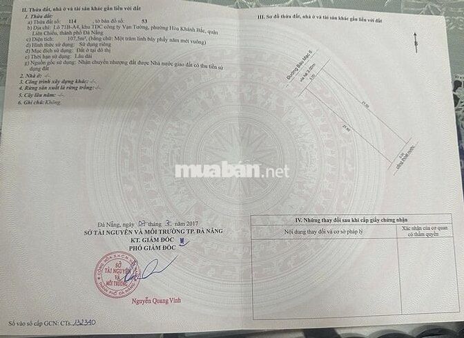 🏩 Bán đất biển mt đường Bàu Mạc 6, Liên Chiểu, 108m2, 4.x tỷ tl