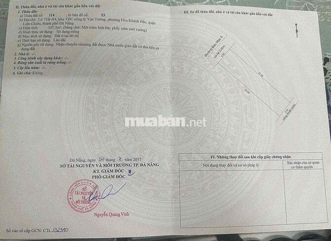 Lô đất Vip 59 Bàu Mạc 6 P Hoà Khánh Bắc 107m khu dân cư