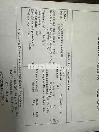 Bán nhà mt quang trung gò vấp tiện kinh doanh buôn bán