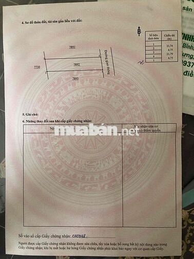Bán gấp đất nền xã An Viễn gần trung tâm ủy ban xã 950triệu ,chợ.