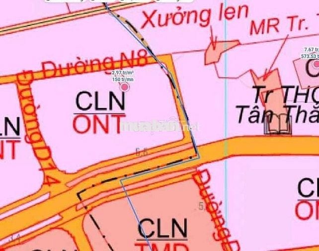 Lô đất 1000m ngay Hàm Tân Quốc Lộ 55 vào 200m thổ cư