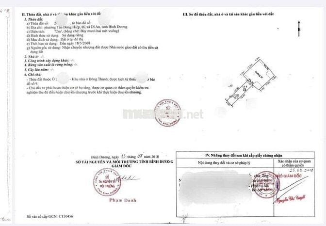 Đất KDC Đông Thành, phường Tân Đông Hiệp, Tp Dĩ An