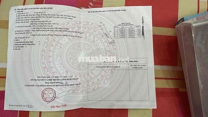 Lô đất 1000m ngay Hàm Tân Quốc Lộ 55 vào 200m thổ cư