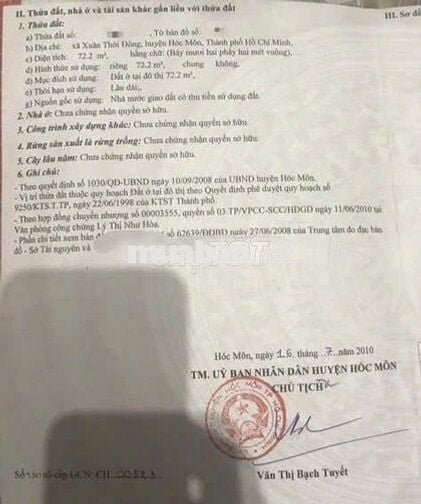 BÁN NHÀ ở Xuân Thới Đông- Hóc Môn. DT 72m2, giá 710 triệu, SHR