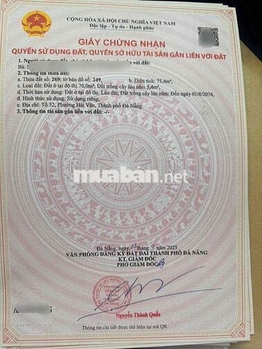 Chào bán lô đất kiệt đường NGÔ XUÂN THU