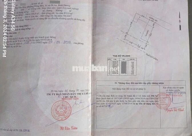 Đất gần chợ Đông Hòa, phường Đông Hòa, TP Dĩ An