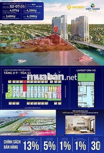 Sun Spana S20705, view pháo hoa, sông cẩm lệ, thành phố vị trí vàng