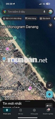 Đất biển Đà Nẵng, cách biển 50m, 250m đất ở giá 6tyX