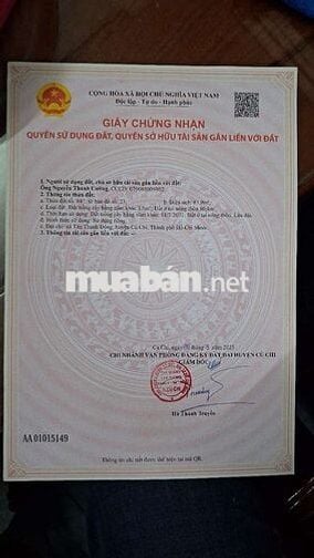 Cần bán lô đất ngay chợ chiều tỉnh lộ 15 xã Tân Thạnh Đông Hồ Chí Minh