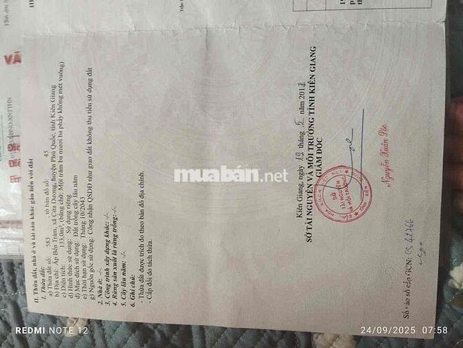 CHÍNH CHỦ CẦN BÁN LÔ ĐẤT ĐẸP TẠI PHÚ QUỐC