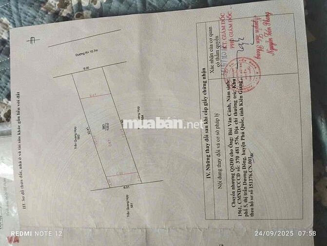 CHÍNH CHỦ CẦN BÁN LÔ ĐẤT ĐẸP TẠI PHÚ QUỐC
