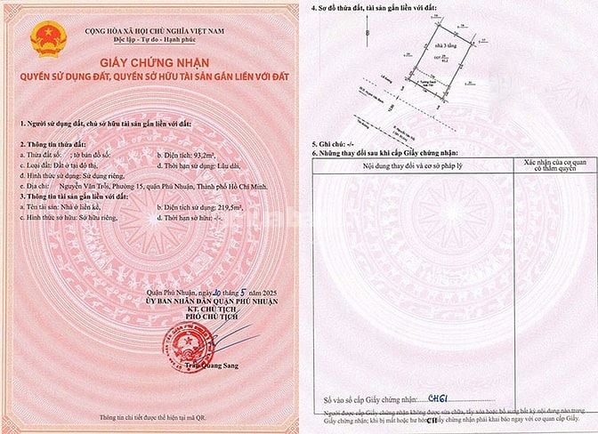 Nhà mặt tiền Nguyễn Văn Trỗi, Phú Nhuận, 93m², 3 tầng, giá hiếm 60 tỷ