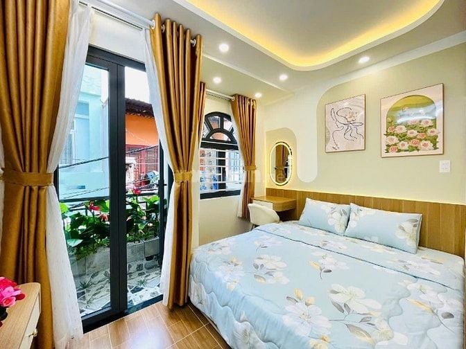 NHÀ XÂY MỚI 4 TẦNG-HẺM THÔNG BÀN CỜ