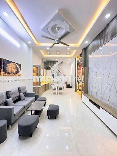 NHÀ ĐẸP 4X10 HẺM 5M LÊ VĂN QUỚI GẦN NGÃ TƯ XÃ P.BHHA GIÁ 4,65 TỶ TL