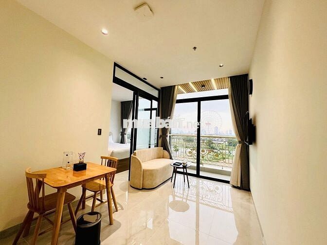 CĂN 1PN CAO CẤP FULL NỘI THẤT  BAN CÔNG VIEW TRƯỚC NGAY LOTTE