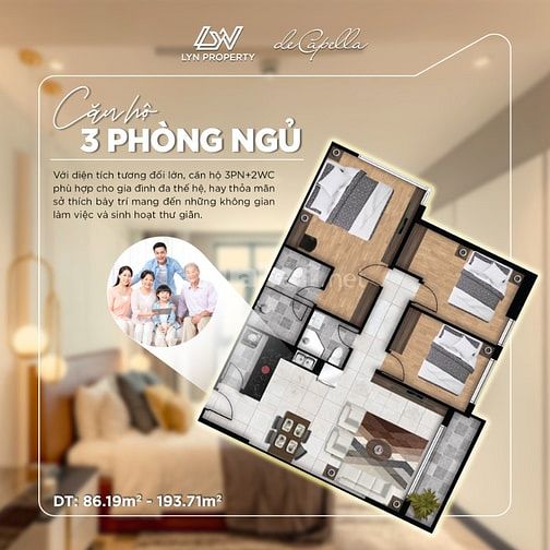 *Cho thuê căn hộ 3PN, De Capella 95m2, căn góc giá 18 triệu nhà đẹp.