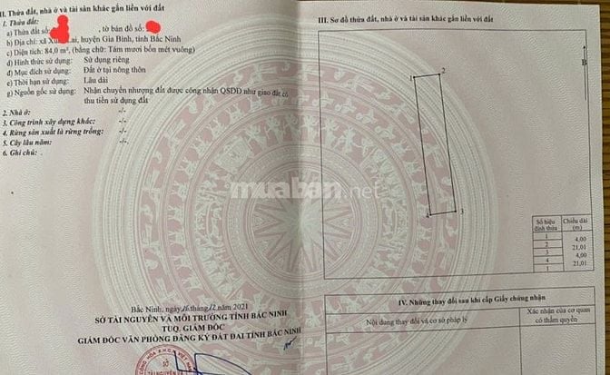 CC cần bán lô đất tại QL 17 Gia Bình Bắc Ninh cửa ngõ sân bay Quốc tế