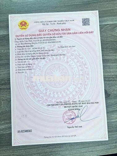 101m2 full thổ cư phú cát-hà nội