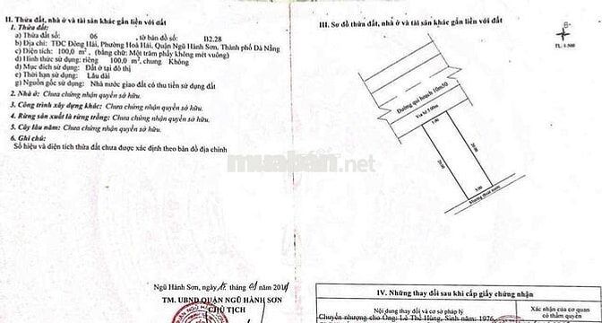 Lô đất đường 10m5 Nguyễn Thần Hiến trục thông bãi tắm Đông Hải Ngũ Han