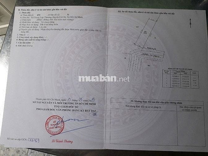 Bán đất DT 2749 m2 mặt tiền đường 711 ấp Vân Hàn, xã Trung Lập Thượng