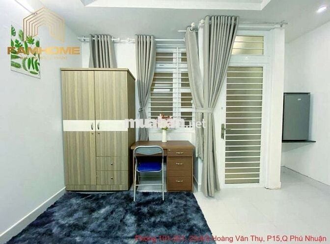 CHO THUÊ PHÒNG NGÃ TƯ PHÚ NHUẬN-STUDIO MỚI-FULL NT-BAN CÔNG RỘNG-30M2