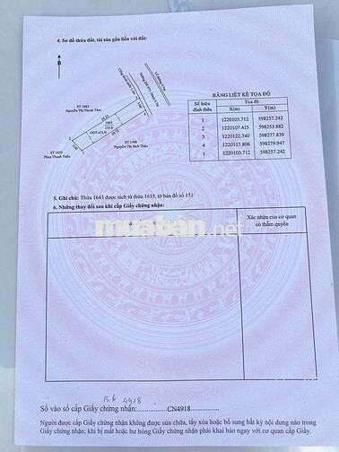 Bán 135,8m2 đất thổ cư đường ĐX-073 phường Định Hòa, TP Thủ Dầu Một