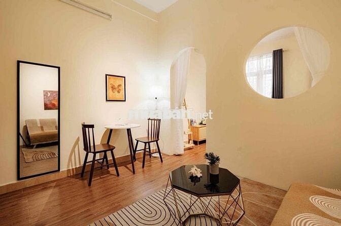 1PN/STUDIO BAN CÔNG QUẬN 1 MÁY GIẶT RIÊNG, TÁCH BẾP, GẦN HỒ CON RÙA