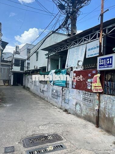 Nhà Hẻm 1 lầu 57m2, 2 phòng ngủ, phòng khách/bếp lớn - Phan Huy Ích
