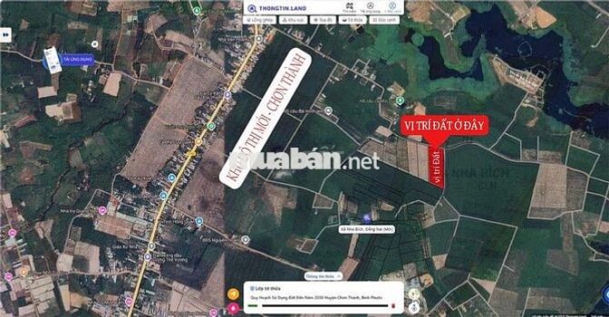 ĐẤT NGAY KHU ĐÔ THỊ MỚI CHƠN THÀNH, GẦN TRUNG TÂM HÀNH CHÍNH