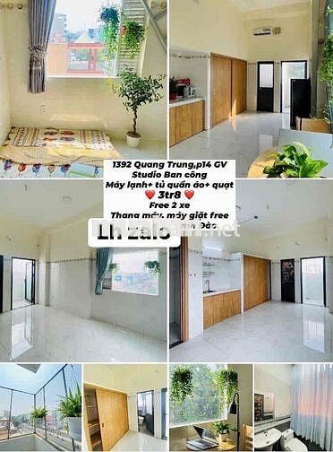 Phòng ban công máy lạnh free 2 xe 3tr8