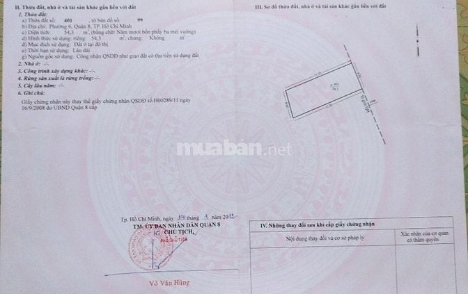Bán đất gần đường TẠ QUANG BỬU Q8