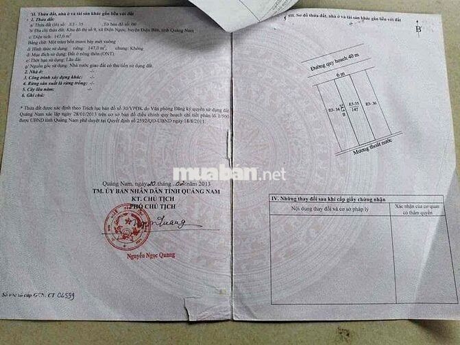 CHÀO BÁN LÔ ĐẤT CỰC ĐẸP ĐƯỜNG 40m-MẶT TIỀN 6m.GIÁ CHỈ 3,4 TỶ