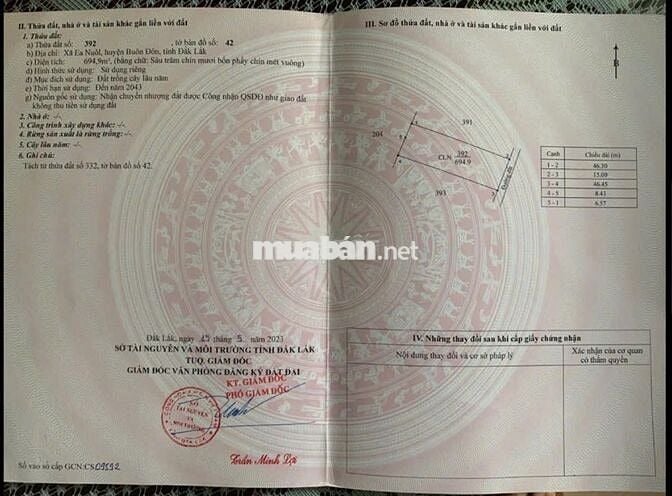 ĐẤT ĐẸP – GIÁ TỐT – CHÍNH CHỦ BÁN TẠI Xã Ea Nuoil, Buôn Đôn, Đắk Lắk