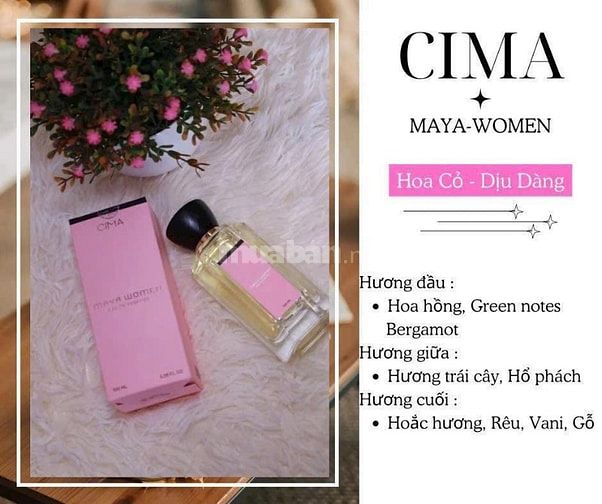 Nước hoa Pháp CIMA-Chính hãng nam-nữ-Unisex