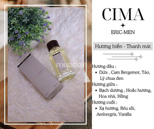 Nước hoa Pháp CIMA-Chính hãng nam-nữ-Unisex